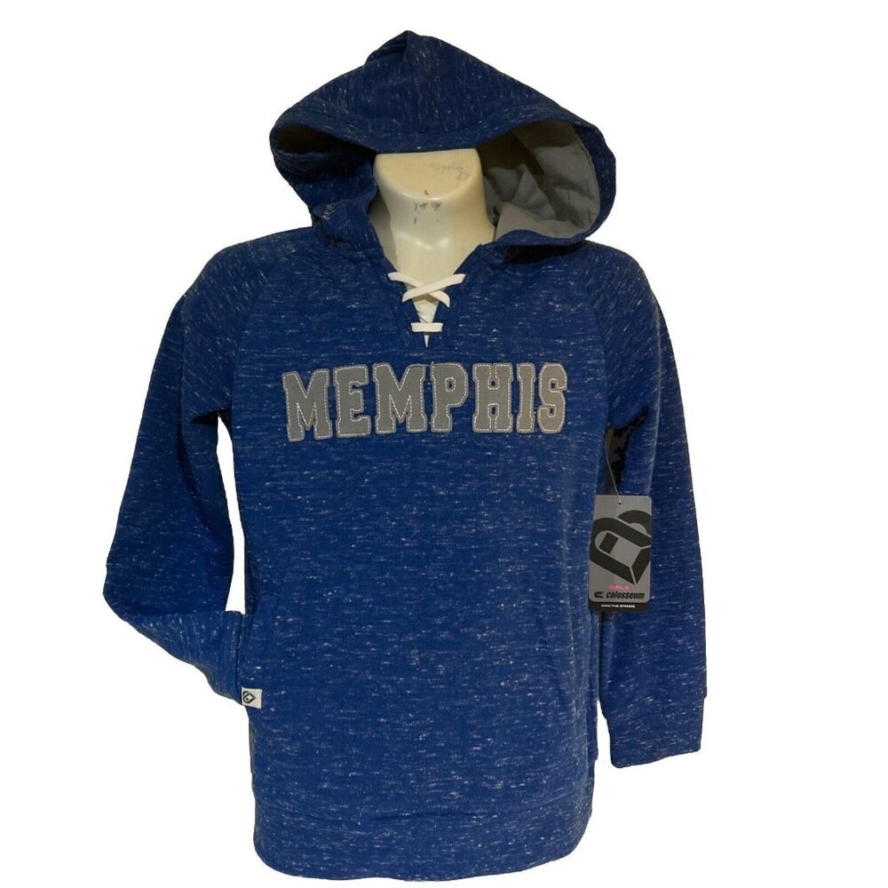 NEW Memphis Tigers Colosseum Blue Hoodie Girls Sweatshirt M